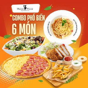 Buzza Pizza - Combo Phổ Biến 6 Món Cho 2 Người