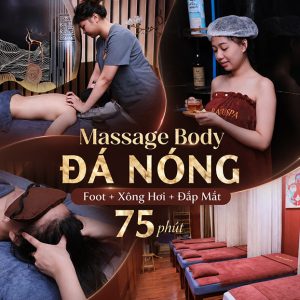 Ruka Spa - Massage Body Đá Nóng + Foot + Xông Hơi + Đắp Mắt 75’