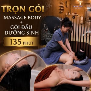 Ruka Spa - Trọn Gói Massage Body + Gội Đầu Dưỡng Sinh 135’