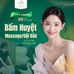 Lotus Spa - Massage Trị Liệu Cổ Vai Gáy + Gội Đầu + Chăm Sóc Da